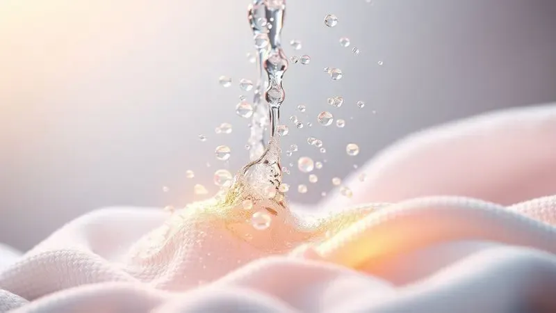 Conceito ilustrativo da eficiência da água quente na remoção de manchas e ativação do detergente