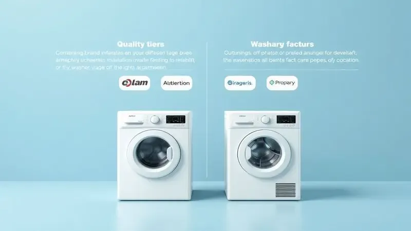 Ilustração conceitual comparando diferentes níveis de qualidade e confiabilidade entre marcas de lava e seca