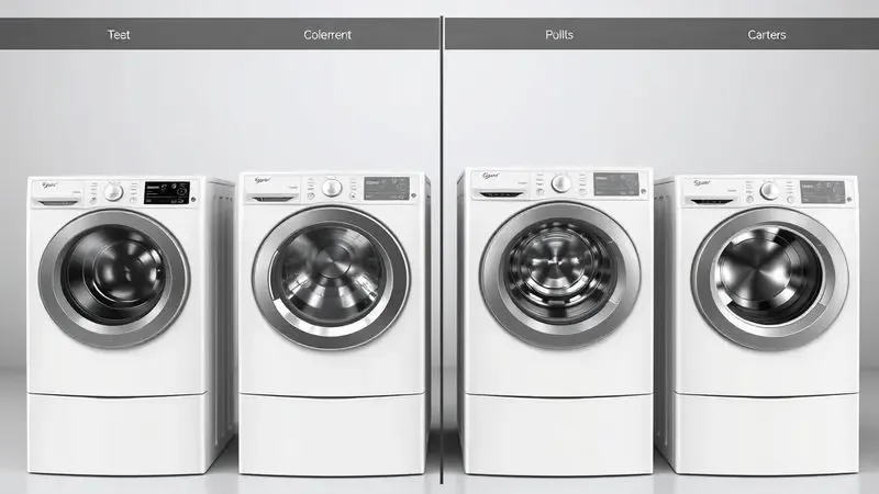 Comparação visual entre quatro modelos diferentes de lava e seca com designs distintos.