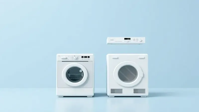 Representação conceitual visual de comparação entre diferentes modelos de eletrodomésticos no mercado