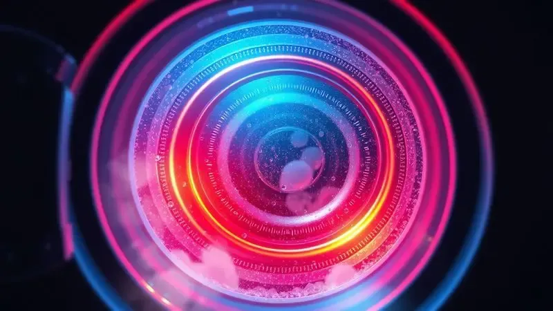 Ilustração conceitual do processo de secagem, mostrando gradiente de temperatura e umidade no tambor.