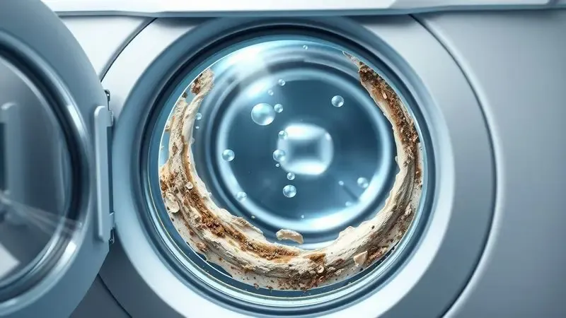 Processo de limpeza e remoção de mofo da borracha da porta da máquina de lavar
