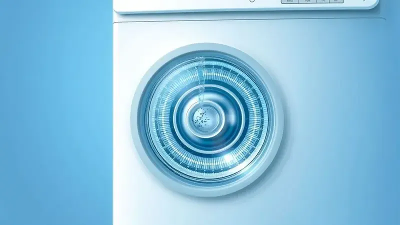 Ilustração técnica conceitual do filtro de bomba de máquina de lavar mostrando processo de filtração e prevenção de entupimento