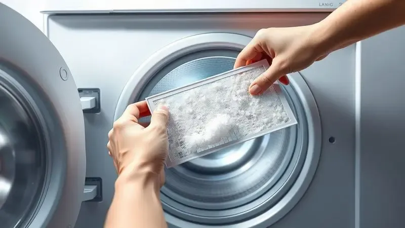 Ilustração conceitual da limpeza e manutenção do filtro de detritos da lava e seca