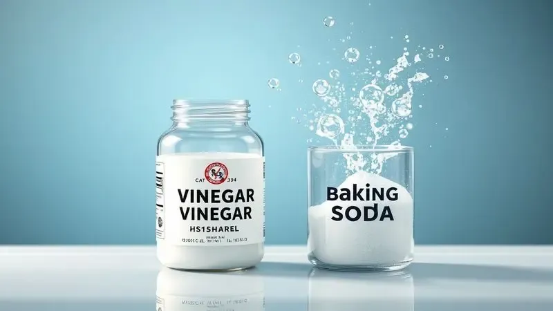 Solução caseira com vinagre e bicarbonato para limpeza natural da máquina de lavar