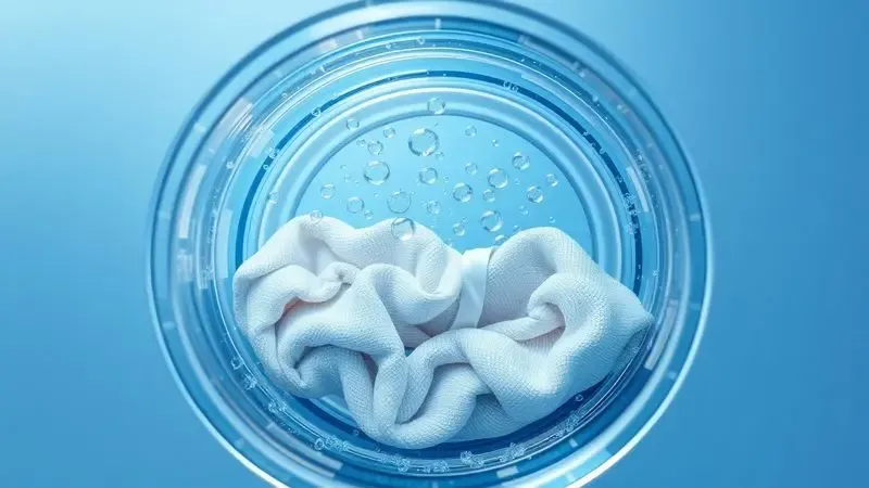 Ilustração conceitual da tecnologia Ecobubble mostrando bolhas de ar penetrando tecidos e funcionamento do motor digital inverter para economia de energia