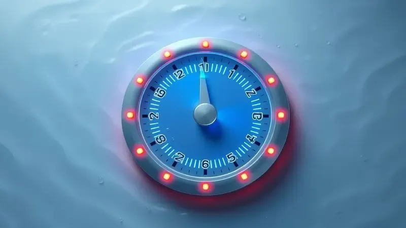 Ilustração conceitual de timer com marcações de horas para tempo de molho de roupas