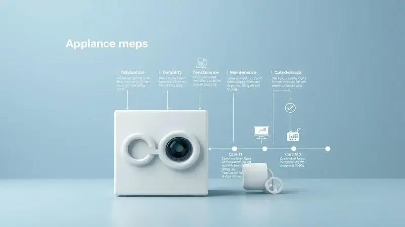 Conceito visual sobre vida útil prolongada e manutenção adequada para máquinas lava e seca